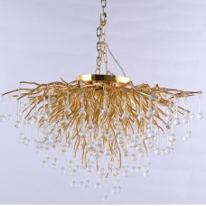 Φωτιστικό Κρεμαστό 7xG9 230V Χρυσαφί με Κρύσταλλα 955EDUARD7